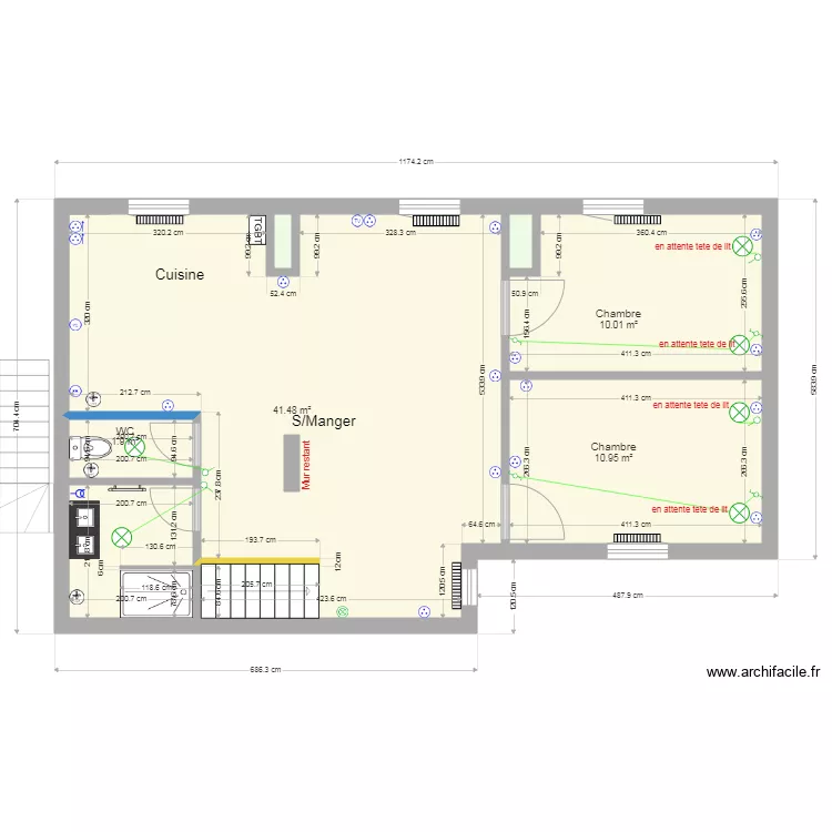 2er etage st Romain elec. Plan de 