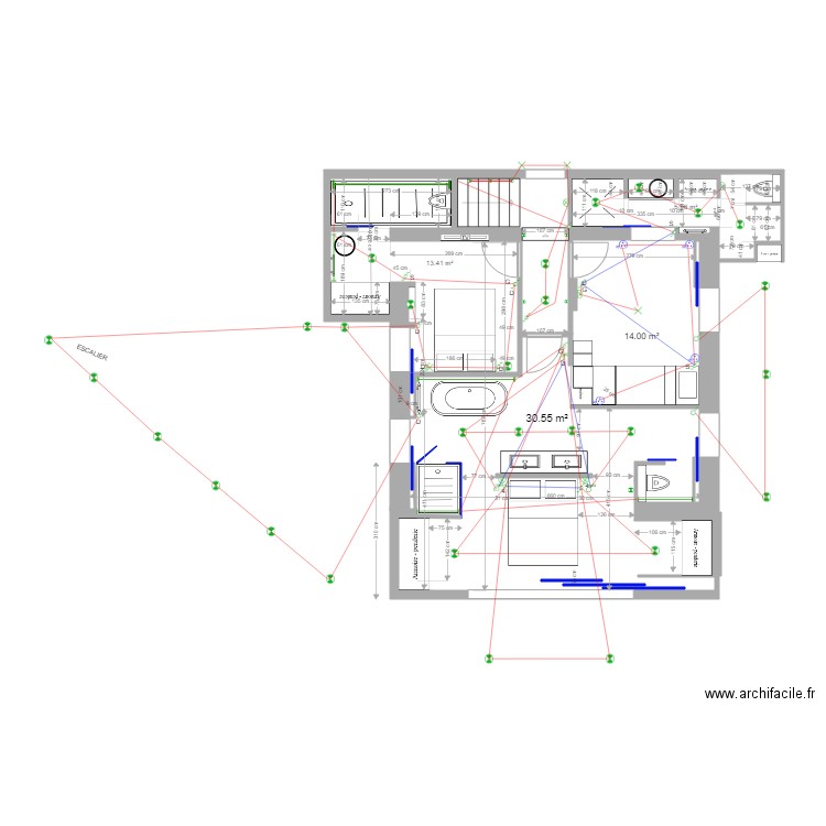 Roc Mer RDC   Plan Electricité. Plan de 0 pièce et 0 m2