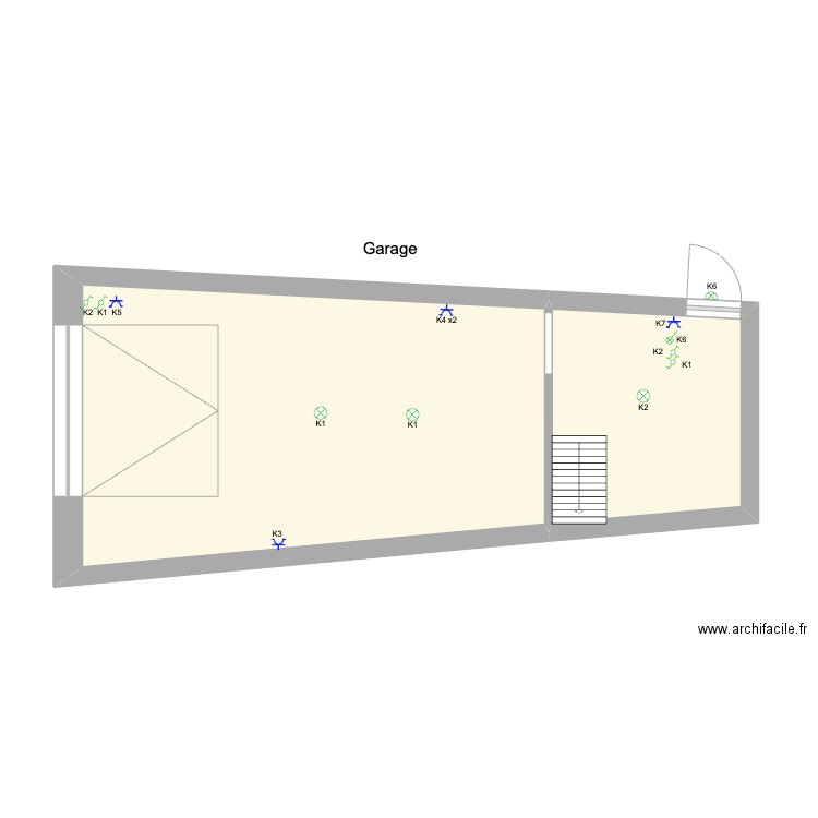 garage. Plan de 0 pièce et 0 m2