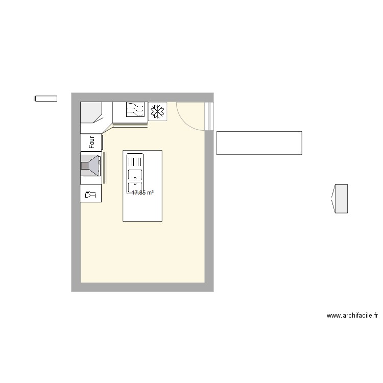 Cuisine. Plan de 0 pièce et 0 m2