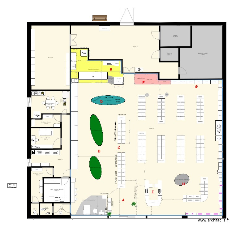 NEVERS PROJET V2. Plan de 15 pièces et 599 m2