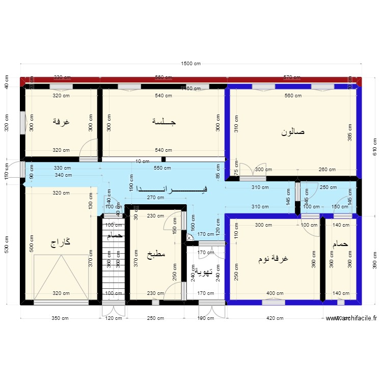 Plan 10x15 Client 34 30 80 86. Plan de 12 pièces et 126 m2