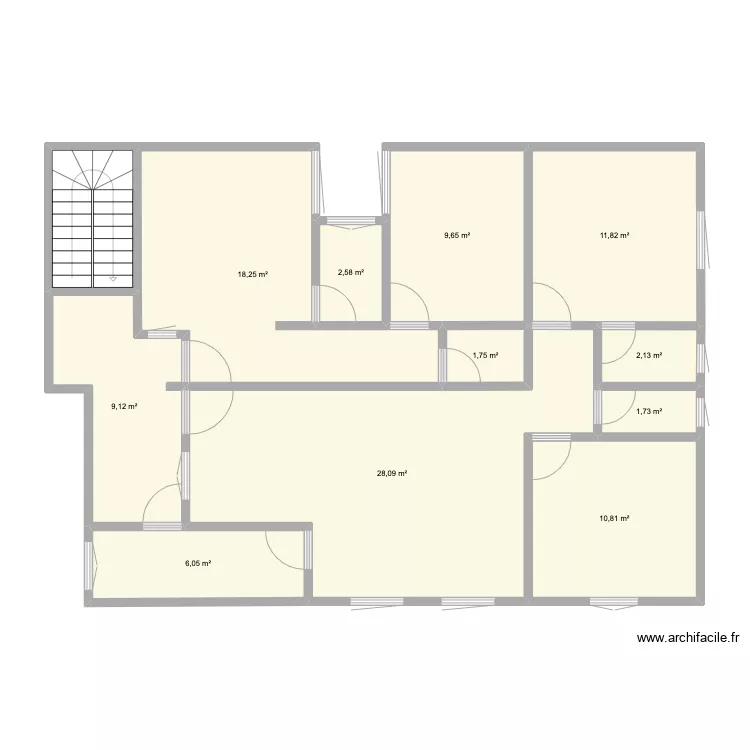 Plan bureau Leproserie Etage. Plan de 