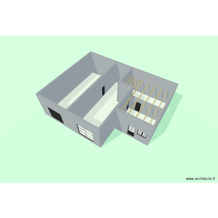 SAONE COMPLET. Plan de 5 pièces et 178 m2