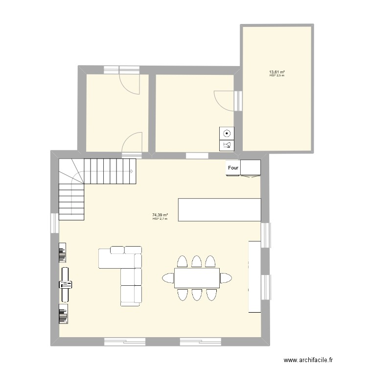 CHELUI 2025-08-25. Plan de 6 pièces et 137 m2