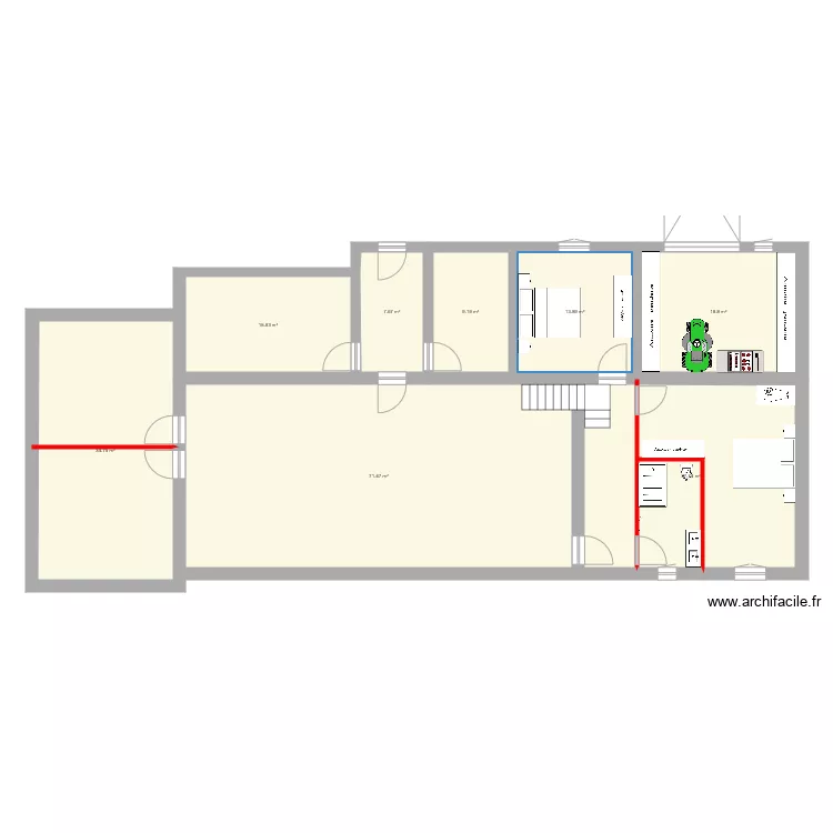 Option 2 gite  garage v2. Plan de 