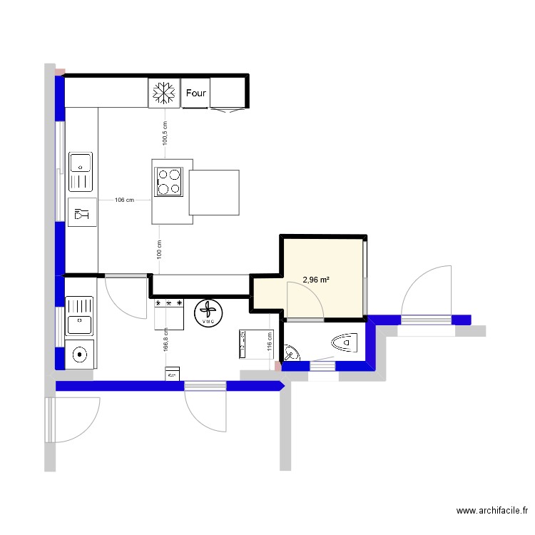 Bayeux_Cuisine_aménagement. Plan de 0 pièce et 0 m2