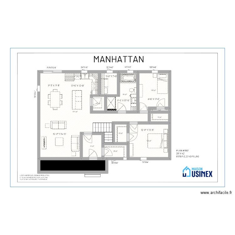 Manhattan. Plan de 0 pièce et 0 m2