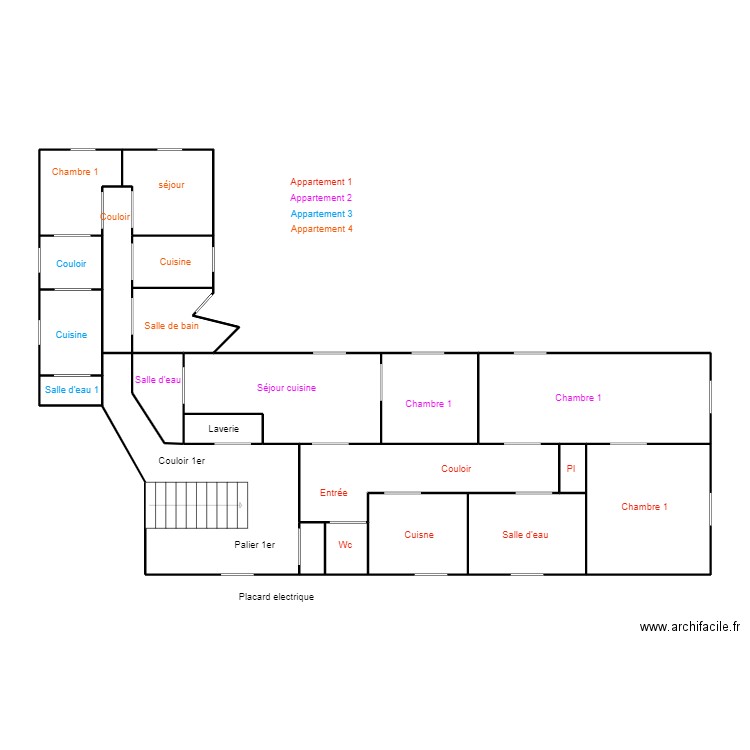 henrio 1er étage. Plan de 0 pièce et 0 m2