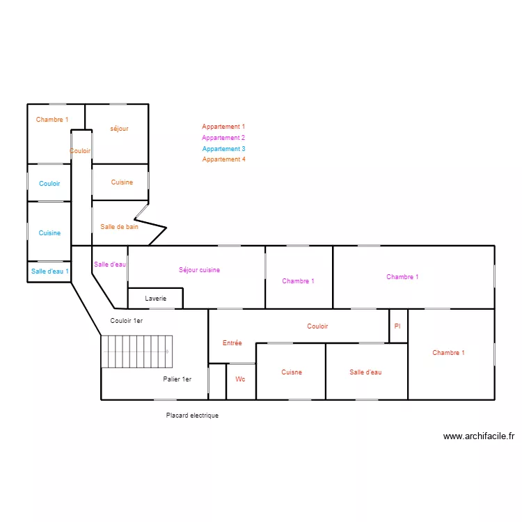 henrio 1er étage. Plan de henrio 1er étage. Plan de