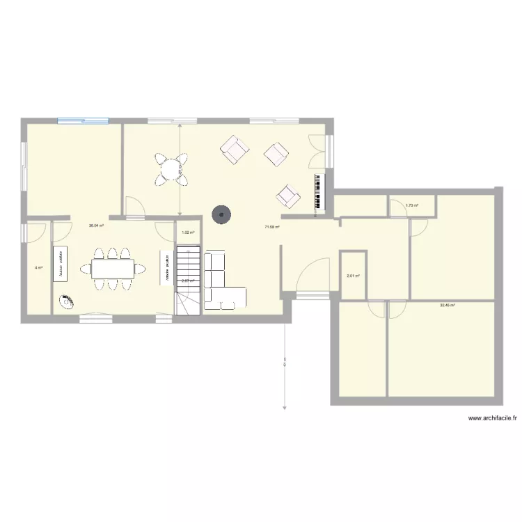 rez aulnes projet 003. Plan de 