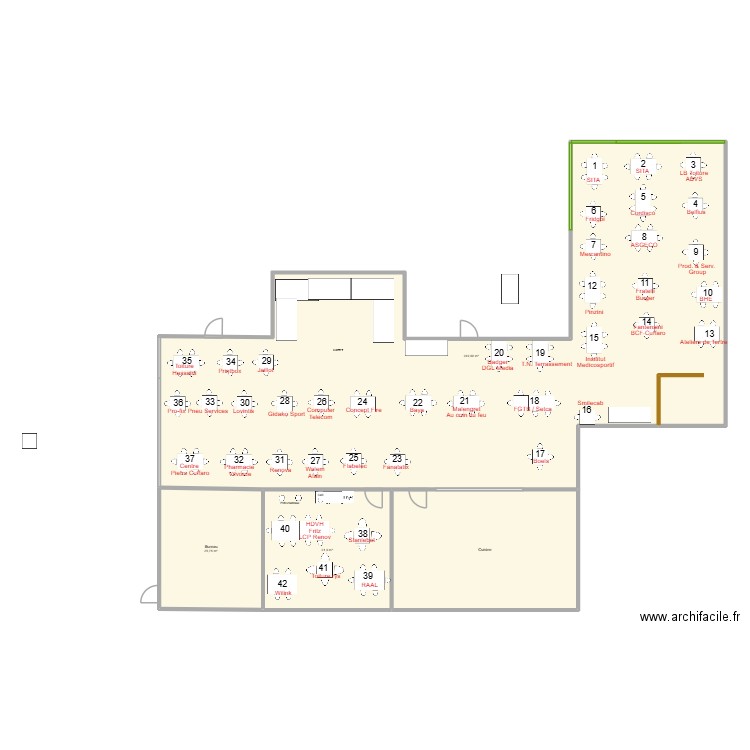 02/11 - Sita Osteria. Plan de 4 pièces et 345 m2