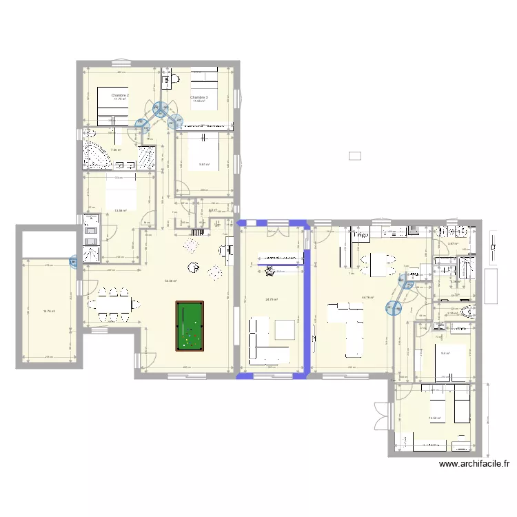 Maison Les Peintures PROJET Pierre. Plan de 