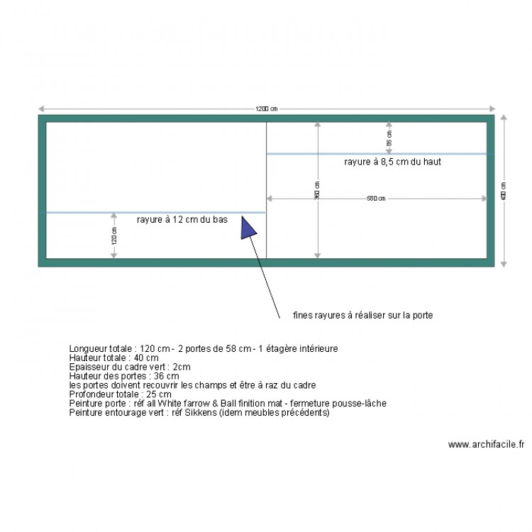 Meuble boutique 120 cm longueur. Plan de 0 pièce et 0 m2