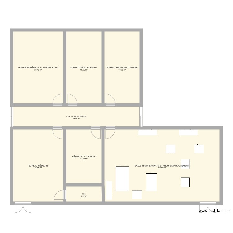 Projet Médical Pro SRFC. Plan de 0 pièce et 0 m2