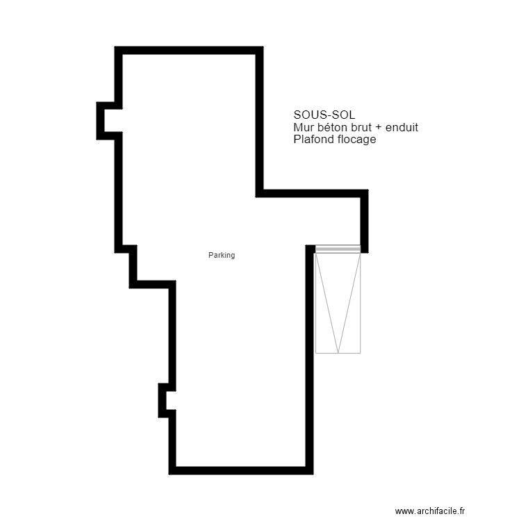 Parking sous sol. Plan de 0 pièce et 0 m2