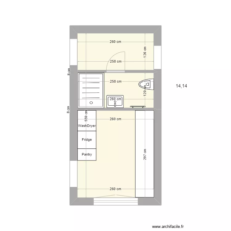 Pynes Entr&eacute;e cuisine. Plan de 