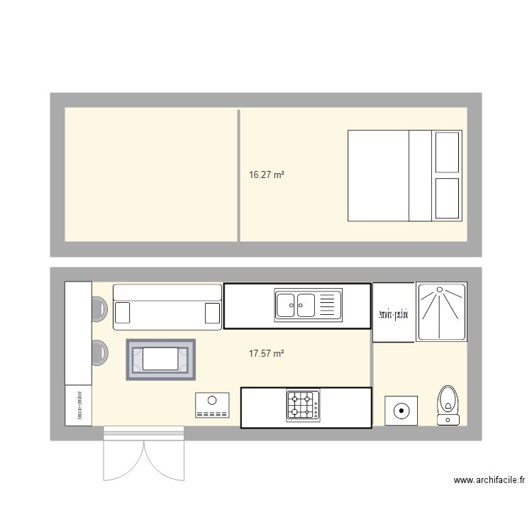 Tiny House plan 01. Plan de 0 pièce et 0 m2