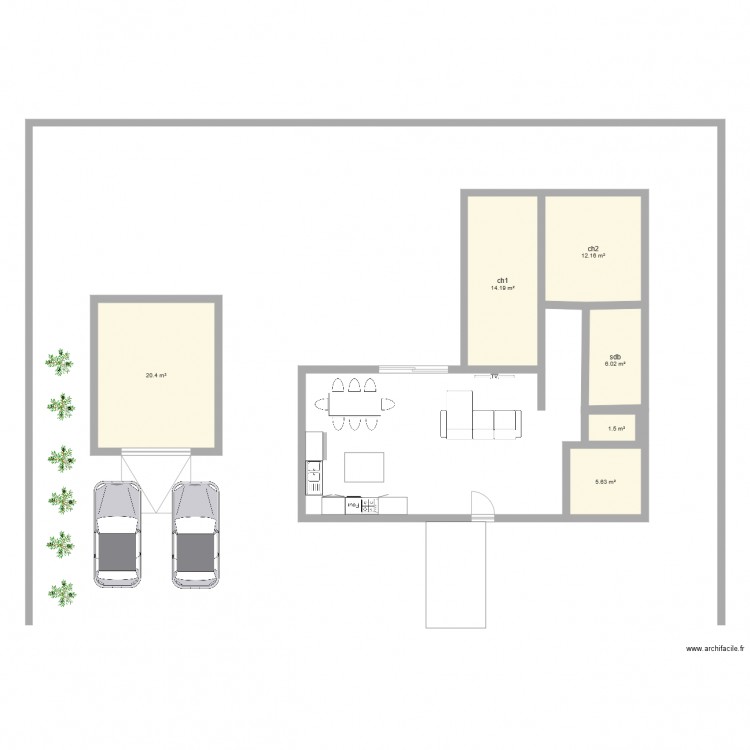 maison 1. Plan de 0 pièce et 0 m2