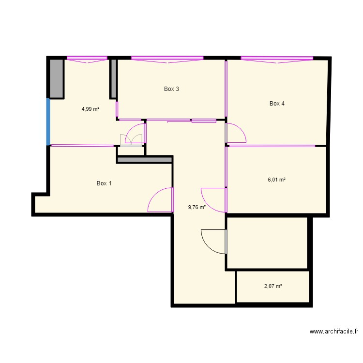 Ghenassia 2. Plan de 12 pièces et 48 m2