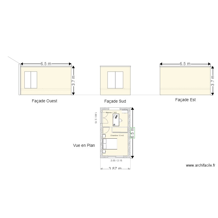 Projet Façade. Plan de 0 pièce et 0 m2