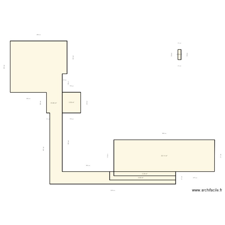 Salvi / Martinez. Plan de 6 pièces et 85 m2