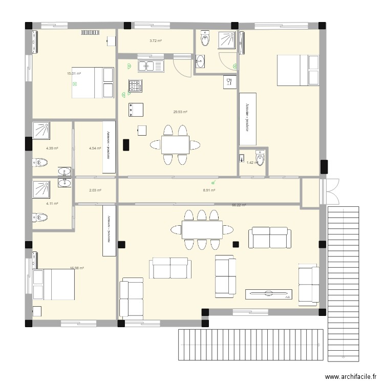 Futur plan étage définitif Décembre 2017. Plan de 0 pièce et 0 m2