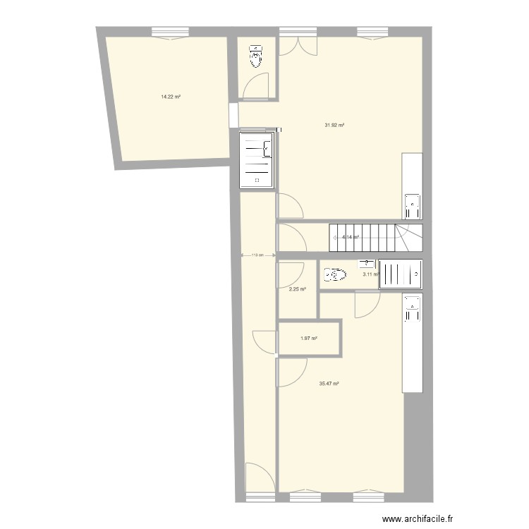 appart st martin. Plan de 0 pièce et 0 m2