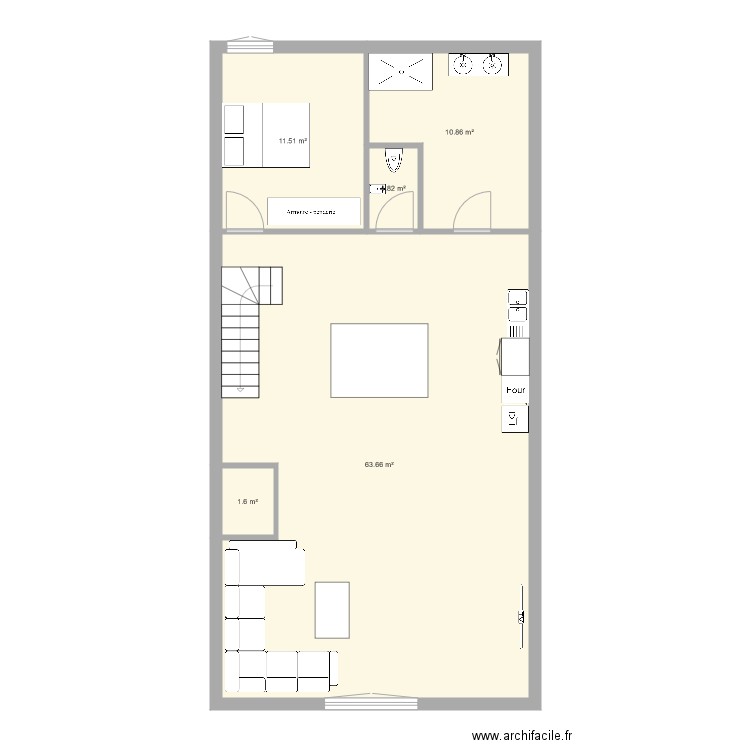 loft. Plan de 0 pièce et 0 m2