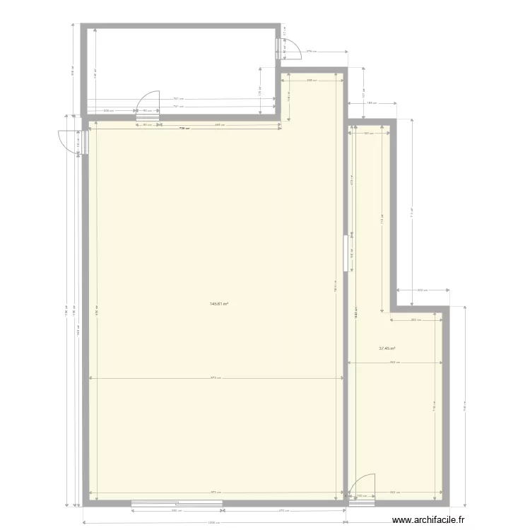 interieur boursaud existant. Plan de 