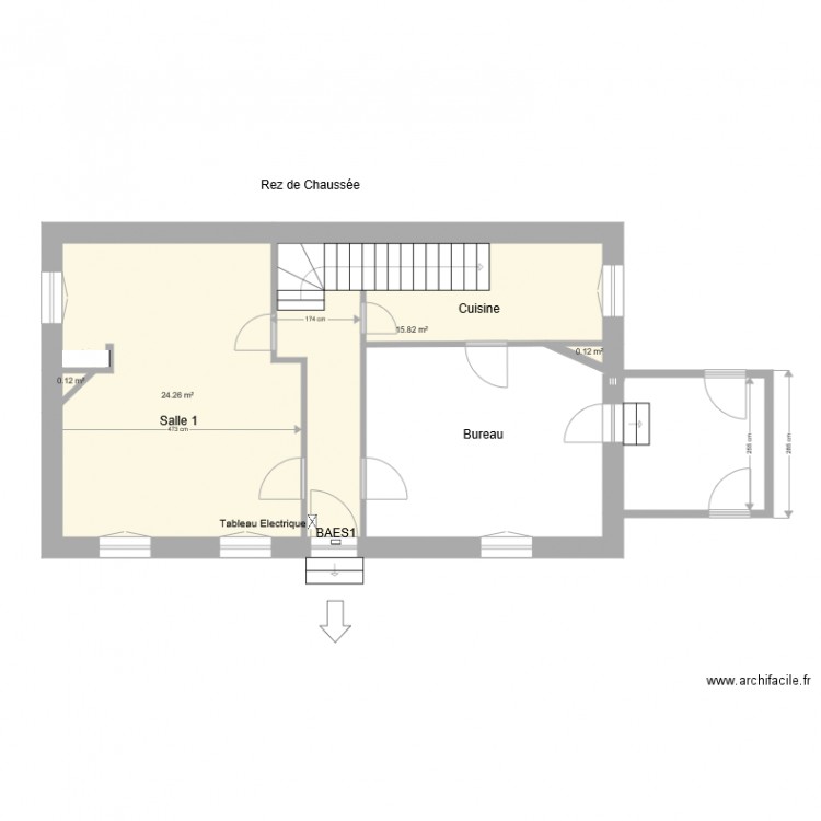 BOURRON  Presbytère Rdec. Plan de 0 pièce et 0 m2