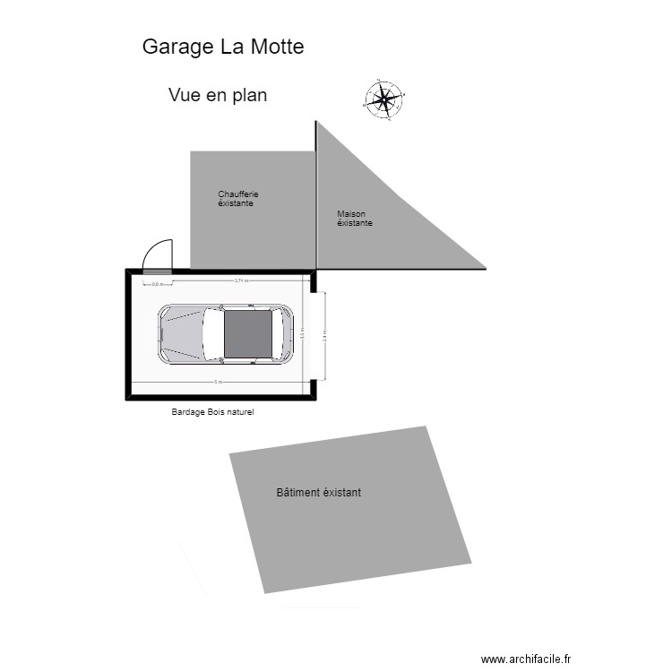 Garage La Motte 4. Plan de 0 pièce et 0 m2