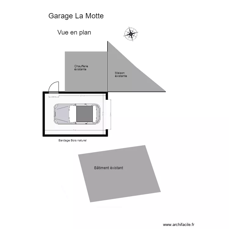 Garage La Motte 4. Plan de 