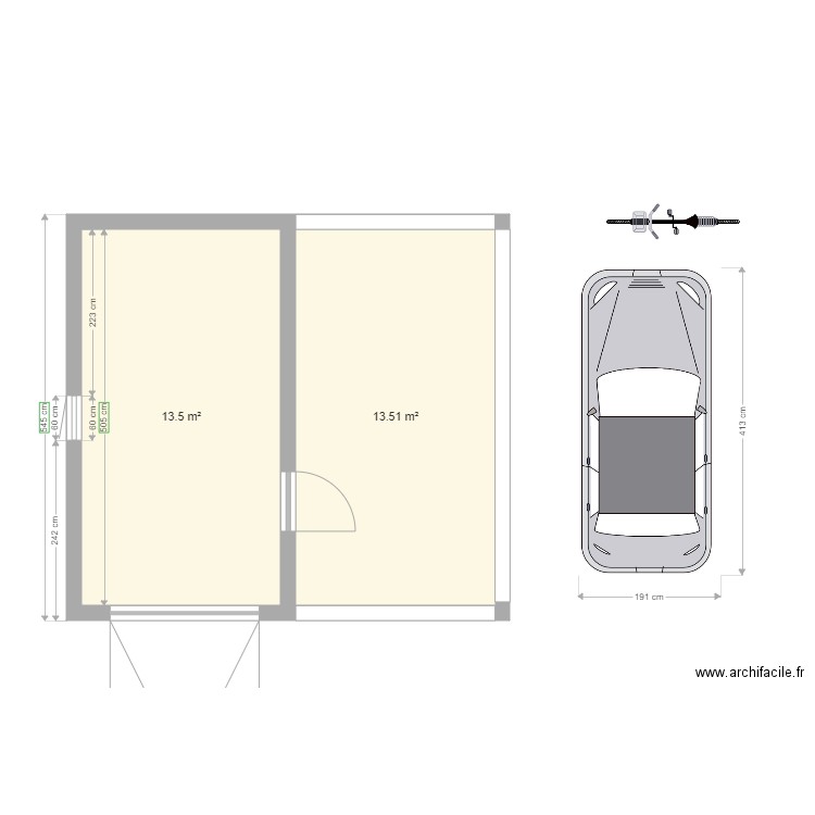 Garage 36m2  16 aout 2020. Plan de 0 pièce et 0 m2