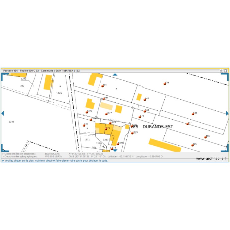 durand est. Plan de 0 pièce et 0 m2