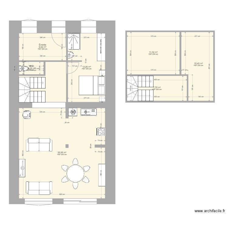 maison wimille chambre RDC. Plan de 7 pièces et 91 m2