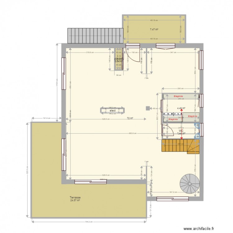 plan réel cuisine. Plan de 0 pièce et 0 m2