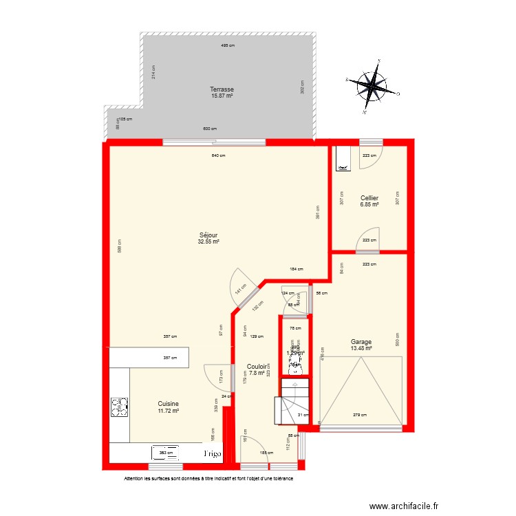 BI 4833 RDC coté. Plan de 0 pièce et 0 m2