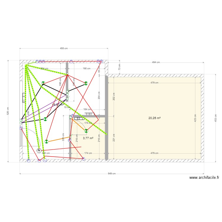 V2 Studio. Plan de 0 pièce et 0 m2