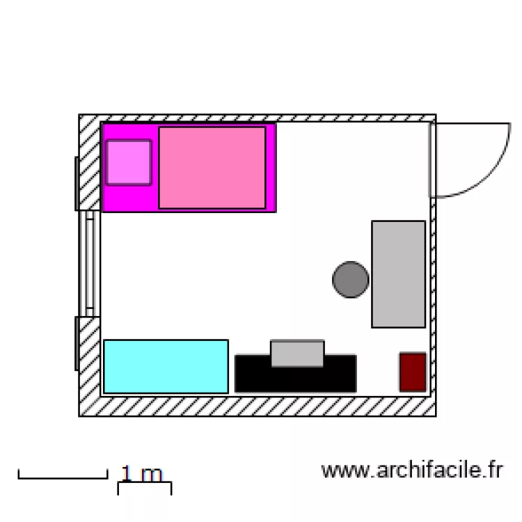Chambre . Plan de 