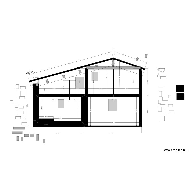 BERGERIE PIGNON OUEST 1. Plan de 3 pièces et 41 m2