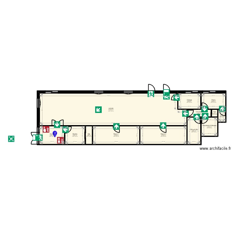 83SM512R projet sm. Plan de 13 pièces et 137 m2