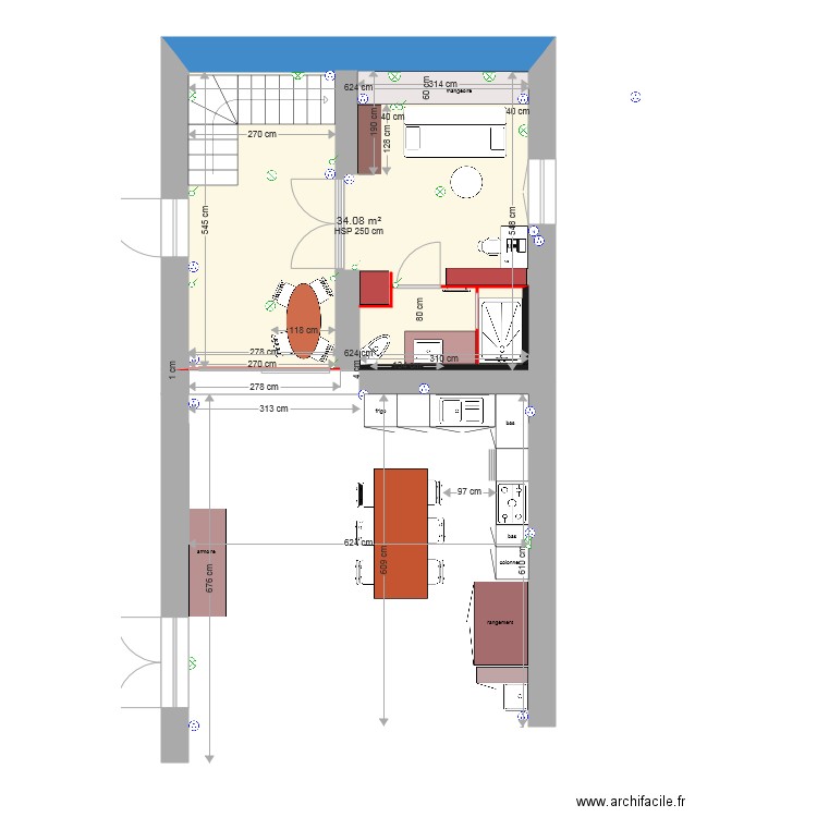 chambre et douche grange. Plan de 0 pièce et 0 m2