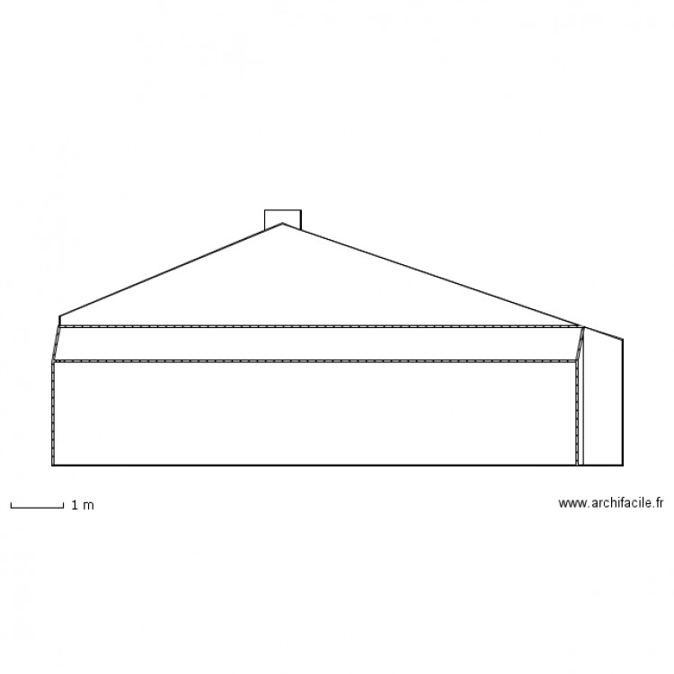 facade est. Plan de 0 pièce et 0 m2