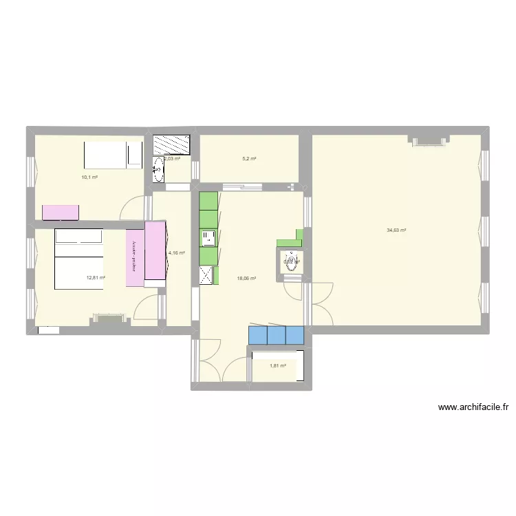 APPARTEMENT REMI. Plan de 