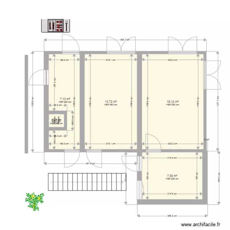 Rez de chauss&eacute;e des boutiques. Plan de 
