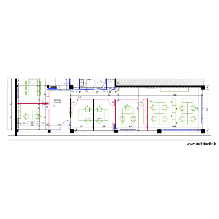 delbert bureau B10 + 2personnes. Plan de 0 pièce et 0 m2