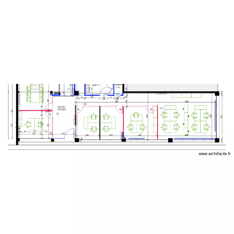 delbert bureau B10 + 2personnes. Plan de 