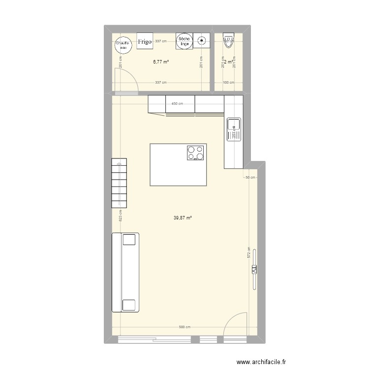 Maison Crecy 2. Plan de 3 pièces et 49 m2