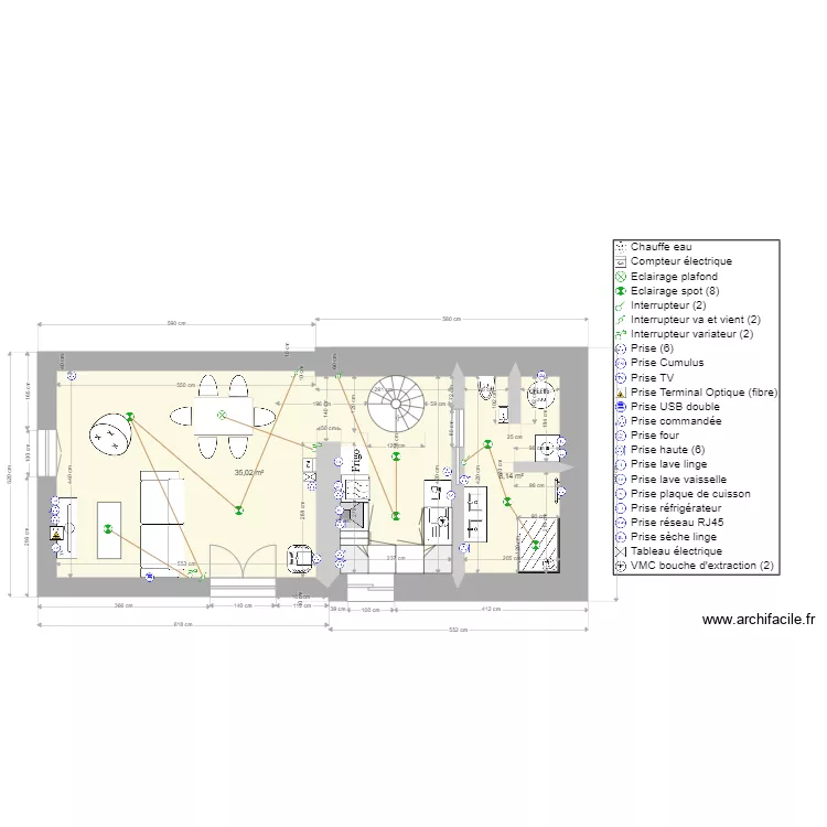 maison plan &eacute;l&eacute;ctrique. Plan de 